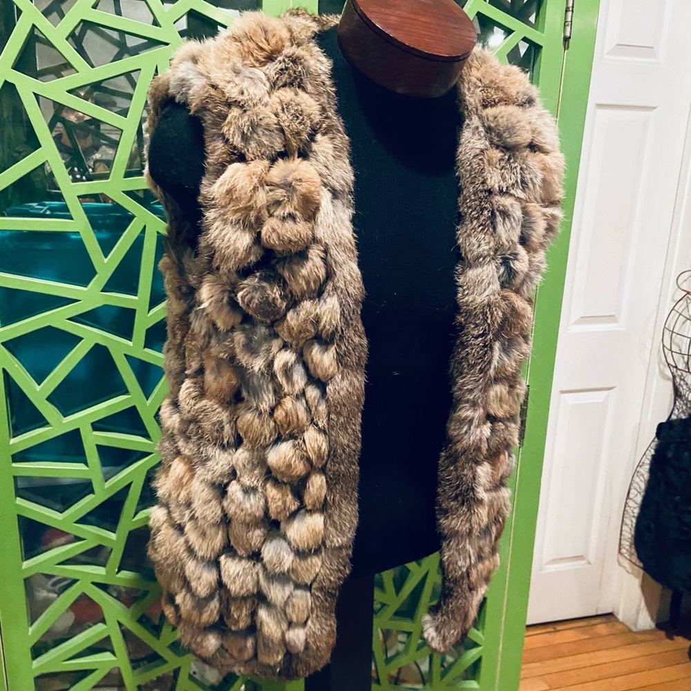Alberto Makali Rabbit Fur Vest - L